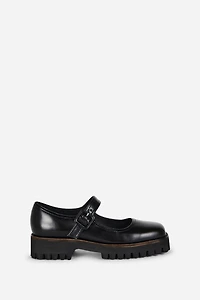 Intentionally Blank Veronica Lug Sole Mary Jane Flats