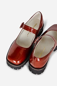 Intentionally Blank Veronica Lug Sole Mary Jane Flats