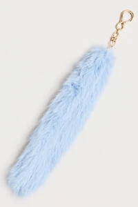 Faux Fur Beaded Bag Charm