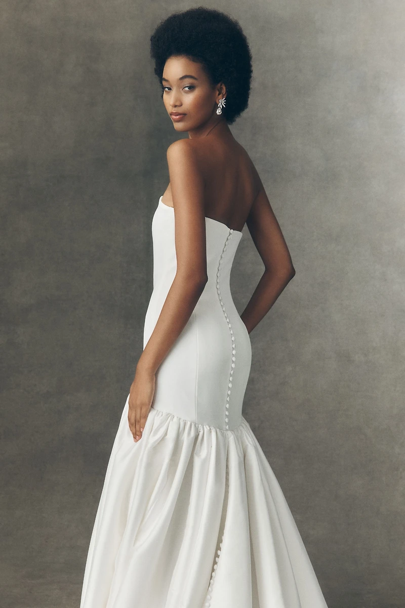Jenny by Yoo Sienna Strapless Drop-Waist Wedding Gown