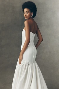 Jenny by Yoo Sienna Strapless Drop-Waist Wedding Gown
