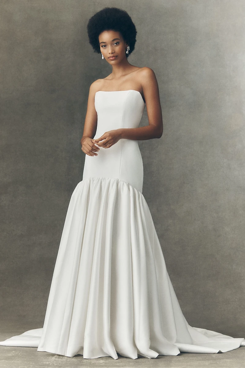 Jenny by Yoo Sienna Strapless Drop-Waist Wedding Gown