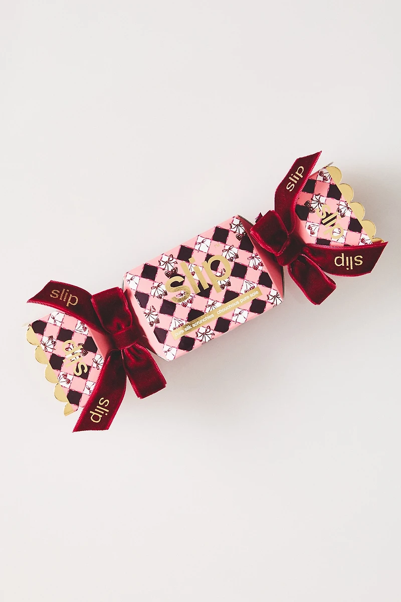 Slip Sweetheart Silk Scrunchie Cracker Set