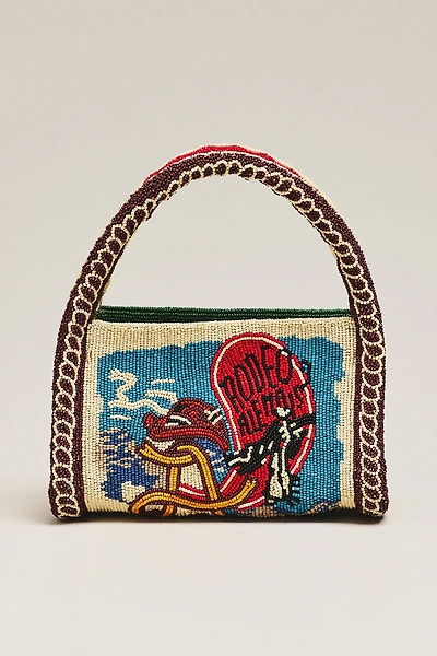 ALÉMAIS Desert Beaded Mini Barrel Bag