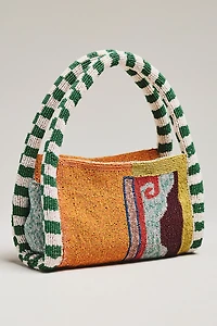 ALÉMAIS Desert Beaded Mini Barrel Bag