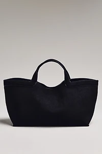 Faux-Suede East West Tote