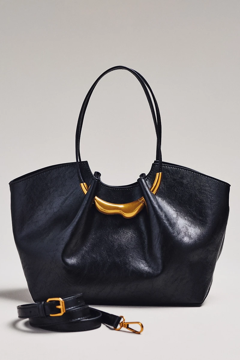 Molten Hardware Shiny Textured Tote