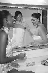 BHLDN Satin Corset Mini Dress