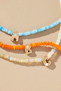 Beaded Monogram Necklace