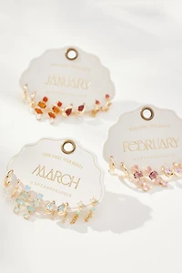 Birthstone Earrings, Set of 4