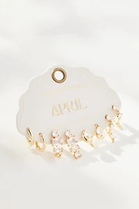 Birthstone Earrings, Set of 4