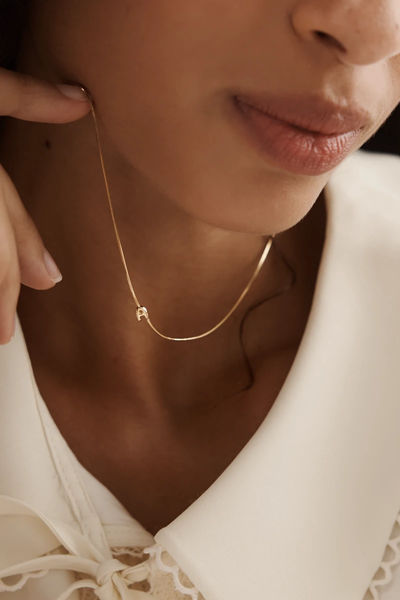 Barely There Bubble Monogram Necklace