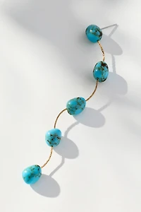 Ettika Dripping Turquoise Delicate Drop Earrings