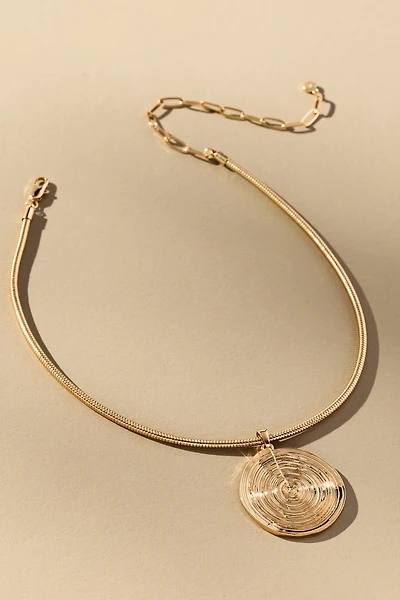 Ettika Swirl Pendant Choker Necklace
