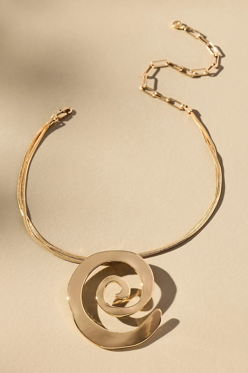 Ettika Aura Swirl Pendant Necklace