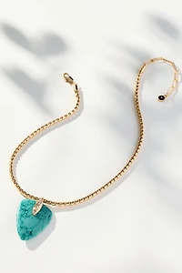 Ettika Turquoise Solstice Pendant Choker Necklace