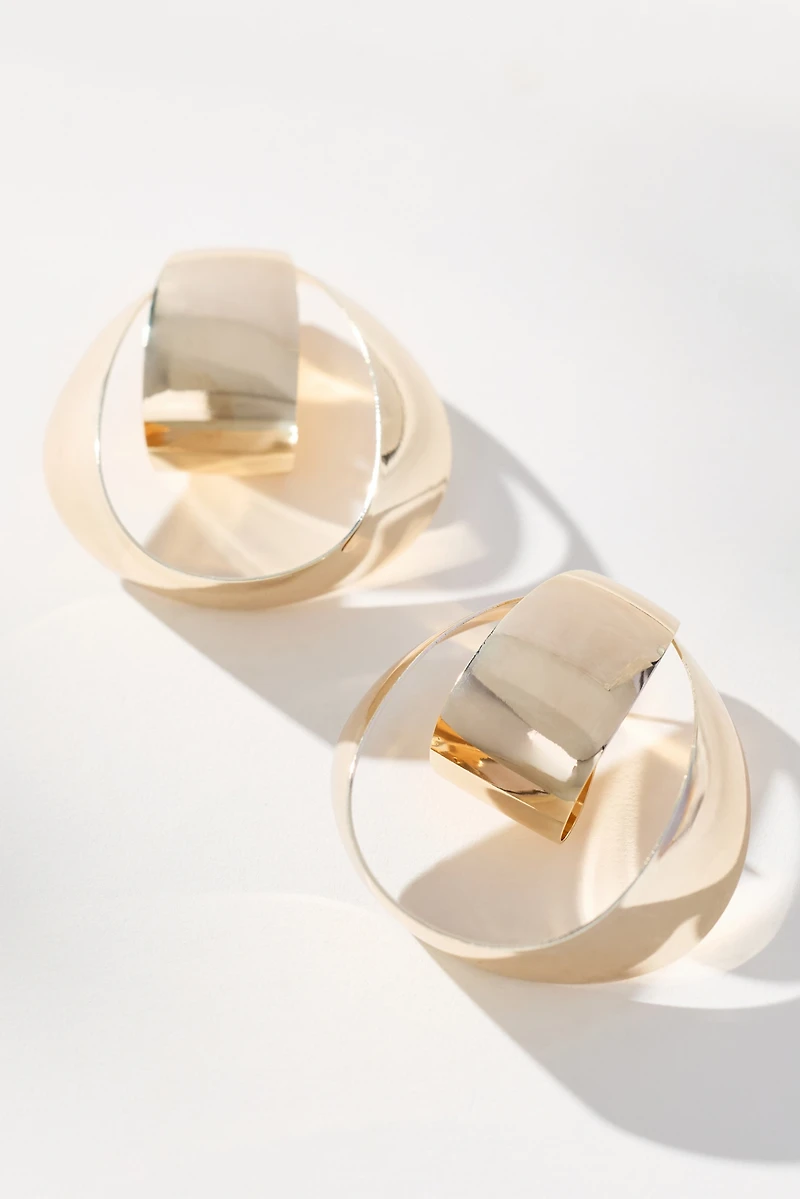Large Mod Hoop Earrings