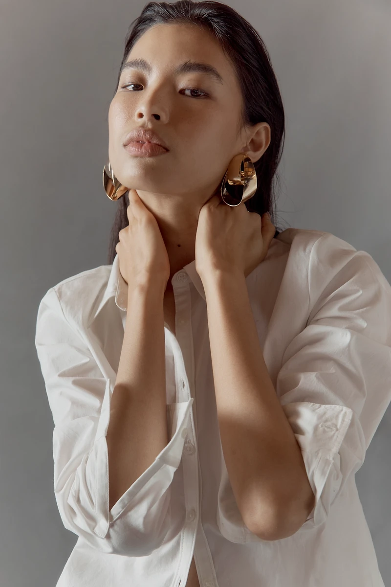 Large Mod Hoop Earrings