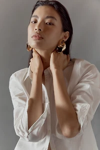Large Mod Hoop Earrings