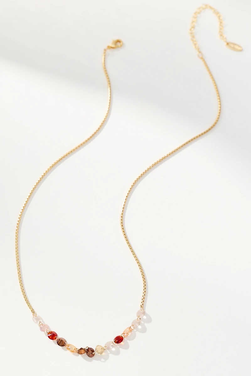 Delicate Chain Crystal Necklace
