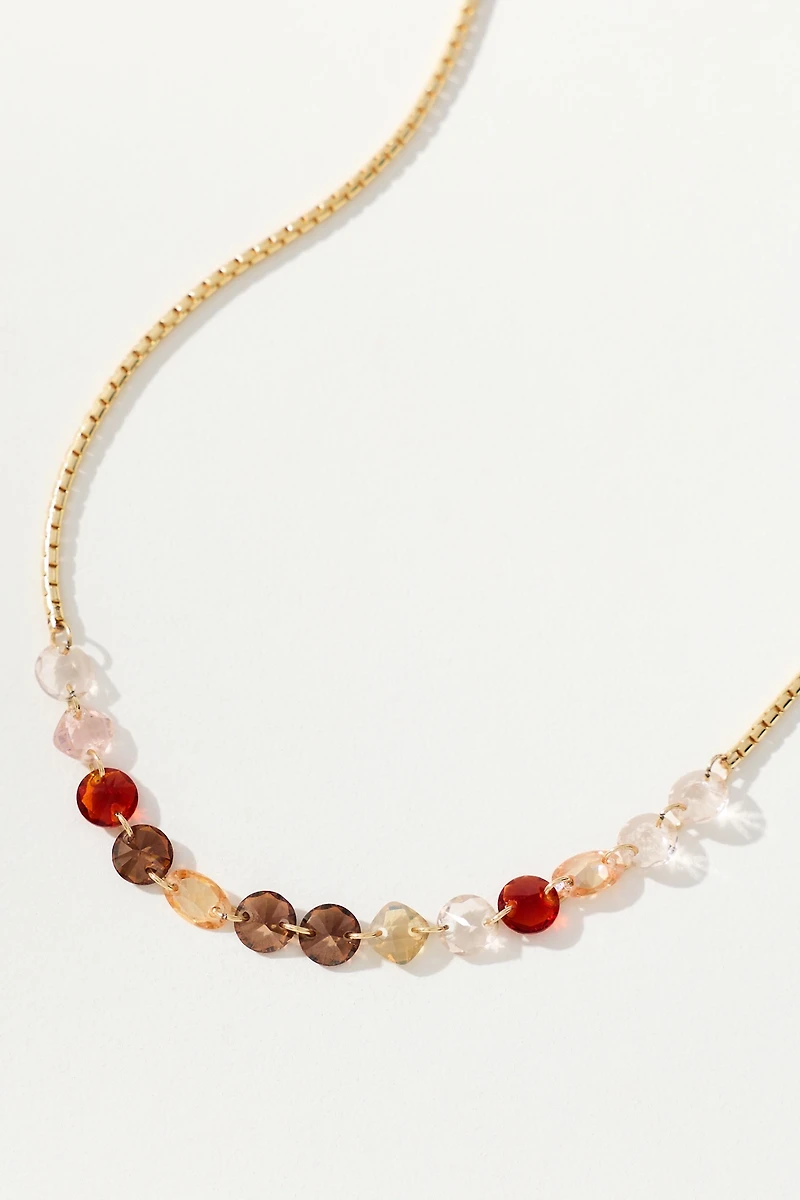 Delicate Chain Crystal Necklace