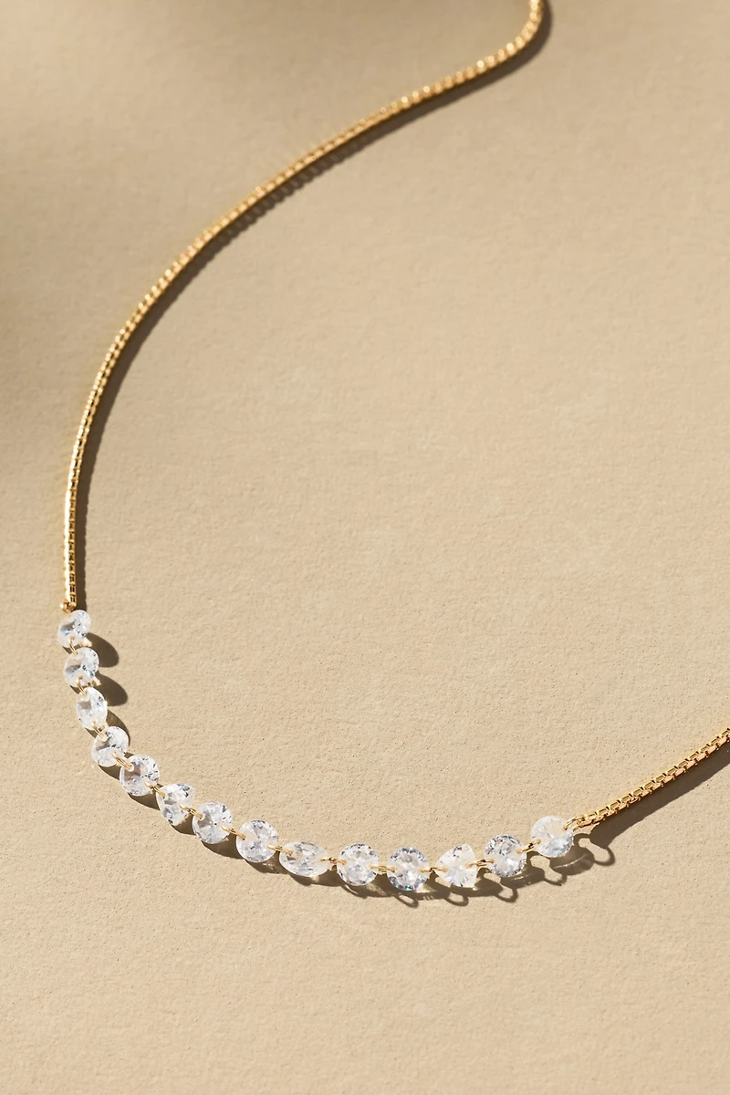 Delicate Chain Crystal Necklace