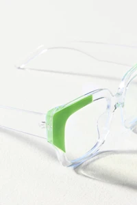 Eyeking Colorblock Translucent Square Readers