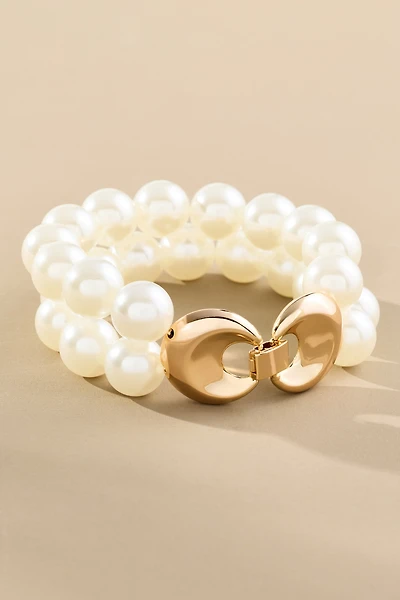 Double Pearl Beaded Bracelet