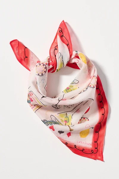 Maeve Holiday Printed Bandana Scarf