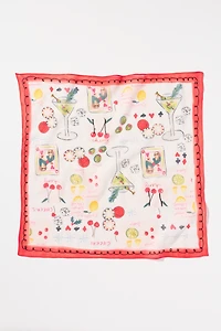 Maeve Holiday Printed Bandana Scarf