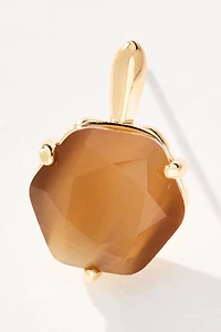 Hexagon Stone Post Earrings