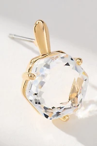 Hexagon Stone Post Earrings