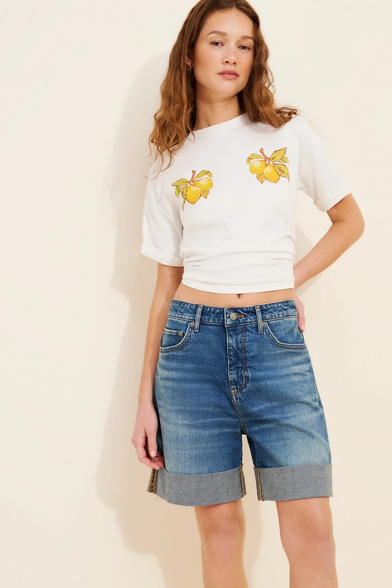Pilcro The Austyn High-Rise Cuffed Jean Shorts