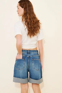Pilcro The Austyn High-Rise Cuffed Jean Shorts