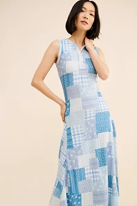 Polo Ralph Lauren Sleeveless Patchwork Midi Dress