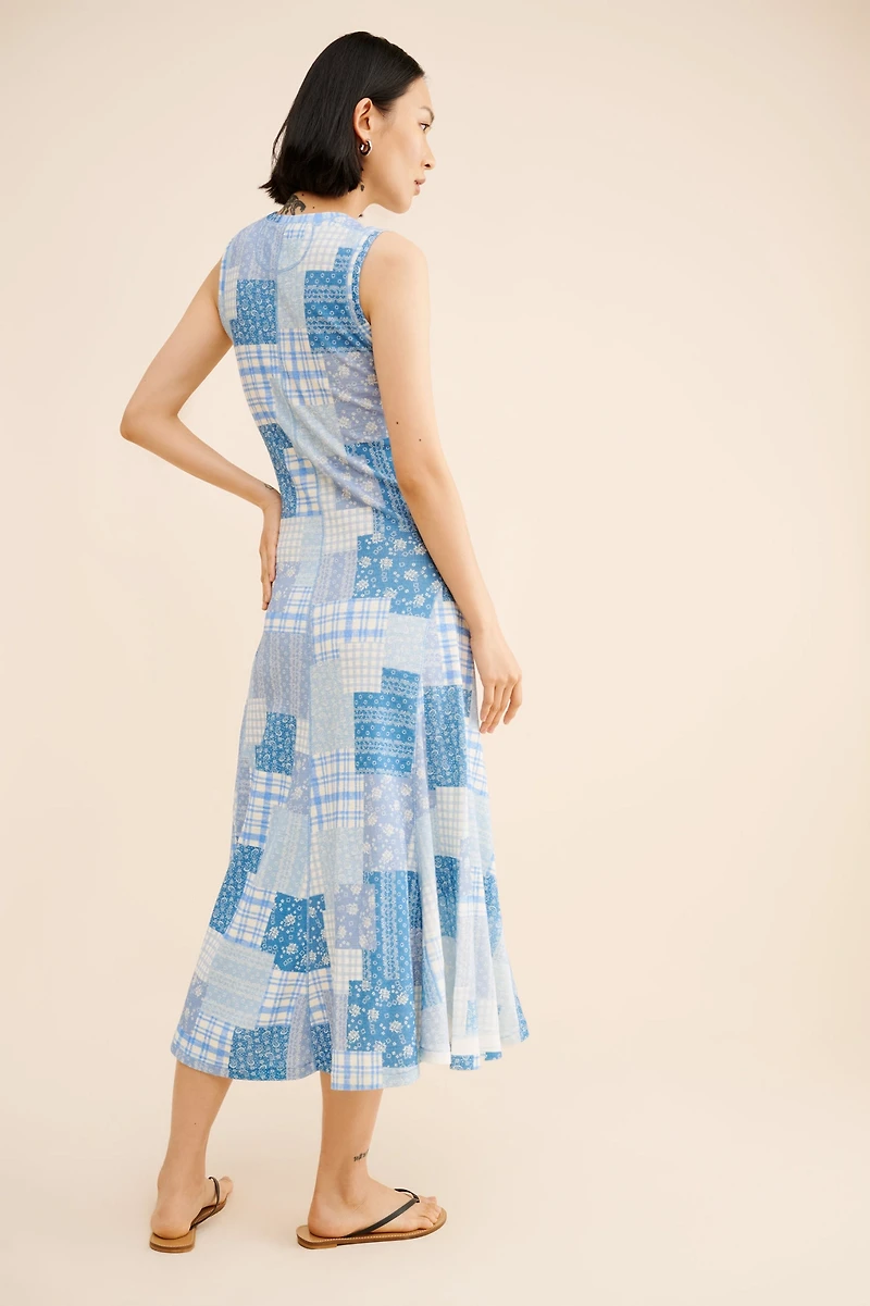 Polo Ralph Lauren Sleeveless Patchwork Midi Dress