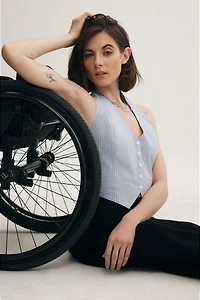 Maeve The Adaptive Seated Colette Cropped Wide-Leg Pants