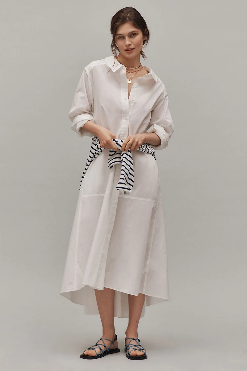 Long-Sleeve Maxi Shirt Dress