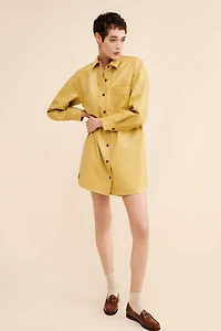 Sunday Brooklyn Vegan Leather Shirtdress