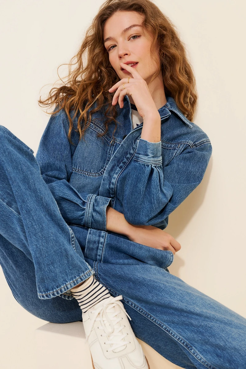 Citizens of Humanity Solene Polished Denim Jumpsuit