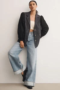 Maeve Mixed Media Relaxed Jacket