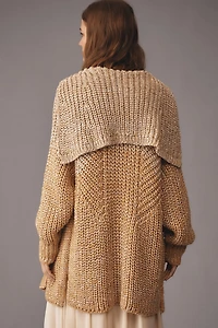 Maeve Oversized Collared Cardigan Sweater