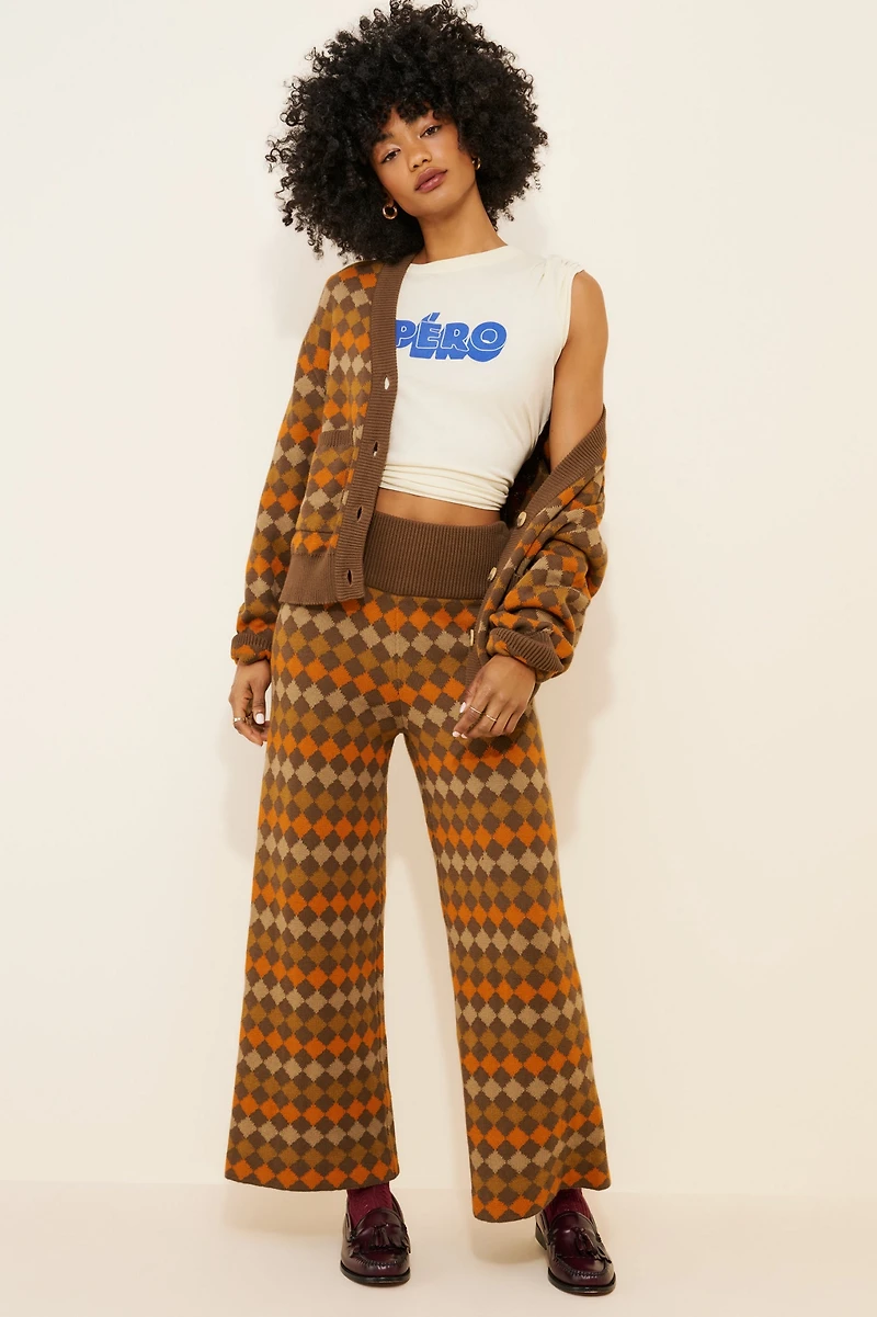 Known Supply Bruno Argyle Sweater Pants