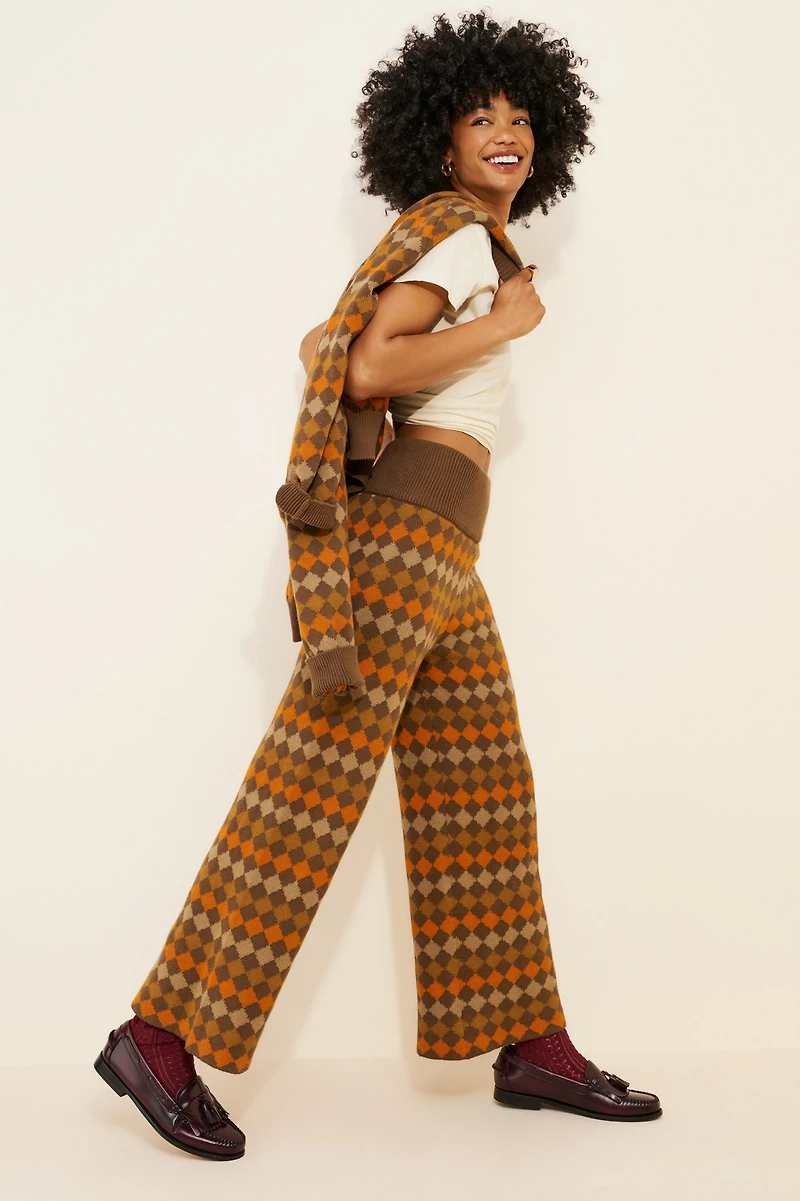 Known Supply Bruno Argyle Sweater Pants
