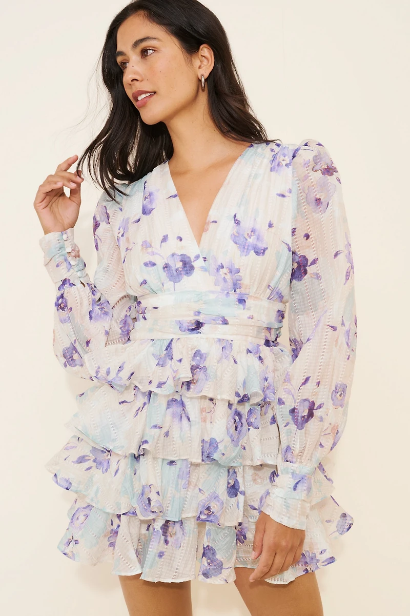 Line + Dot Fleur Mini Tiered Dress