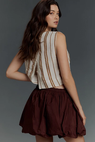 Mini Bubble-Hem Skirt