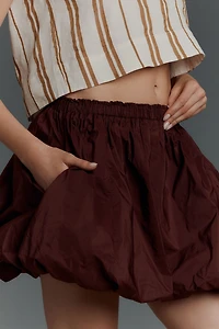 Mini Bubble-Hem Skirt