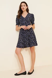 Madewell Printed Crepe Modern Femme Mini Dress