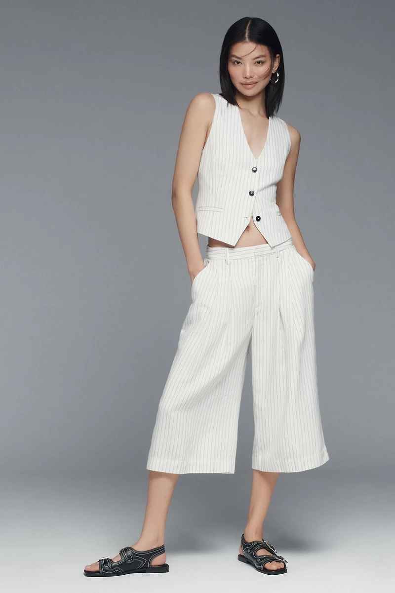 Maeve Cropped Wide-Leg Trousers