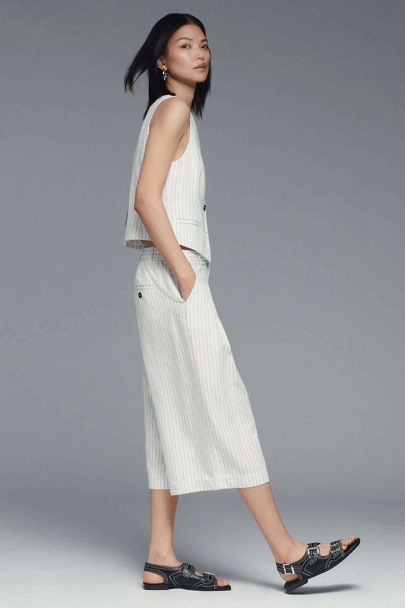 Maeve Cropped Wide-Leg Trousers